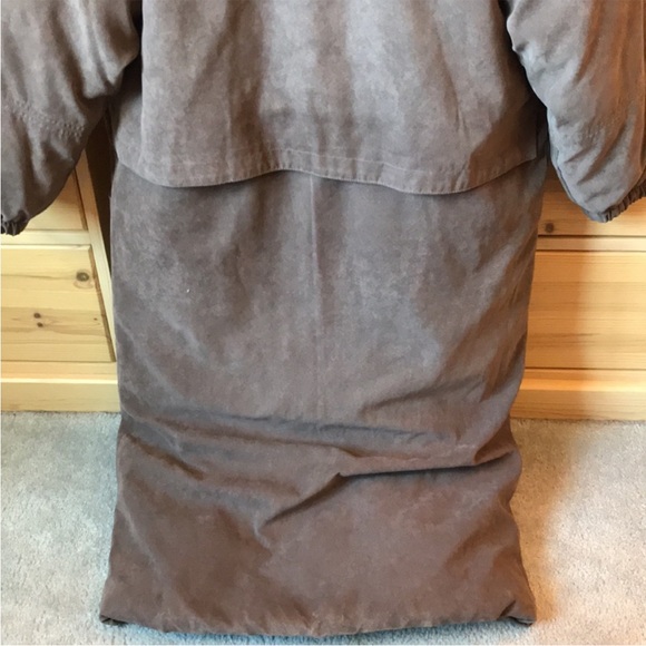 Bromley Sport Real Down Gray Brown Coat With Hood Size Medium Petite - Picture 7 of 9